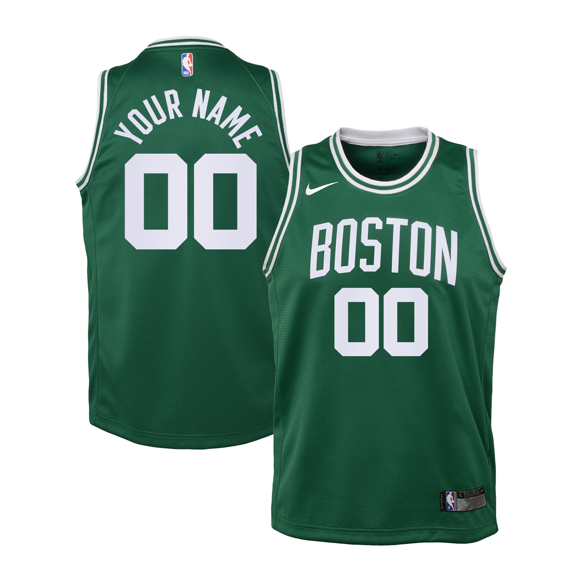 Boston Celtics Icon Swingman Custom Jersey Youth Multicolor Sizes S-3XL
