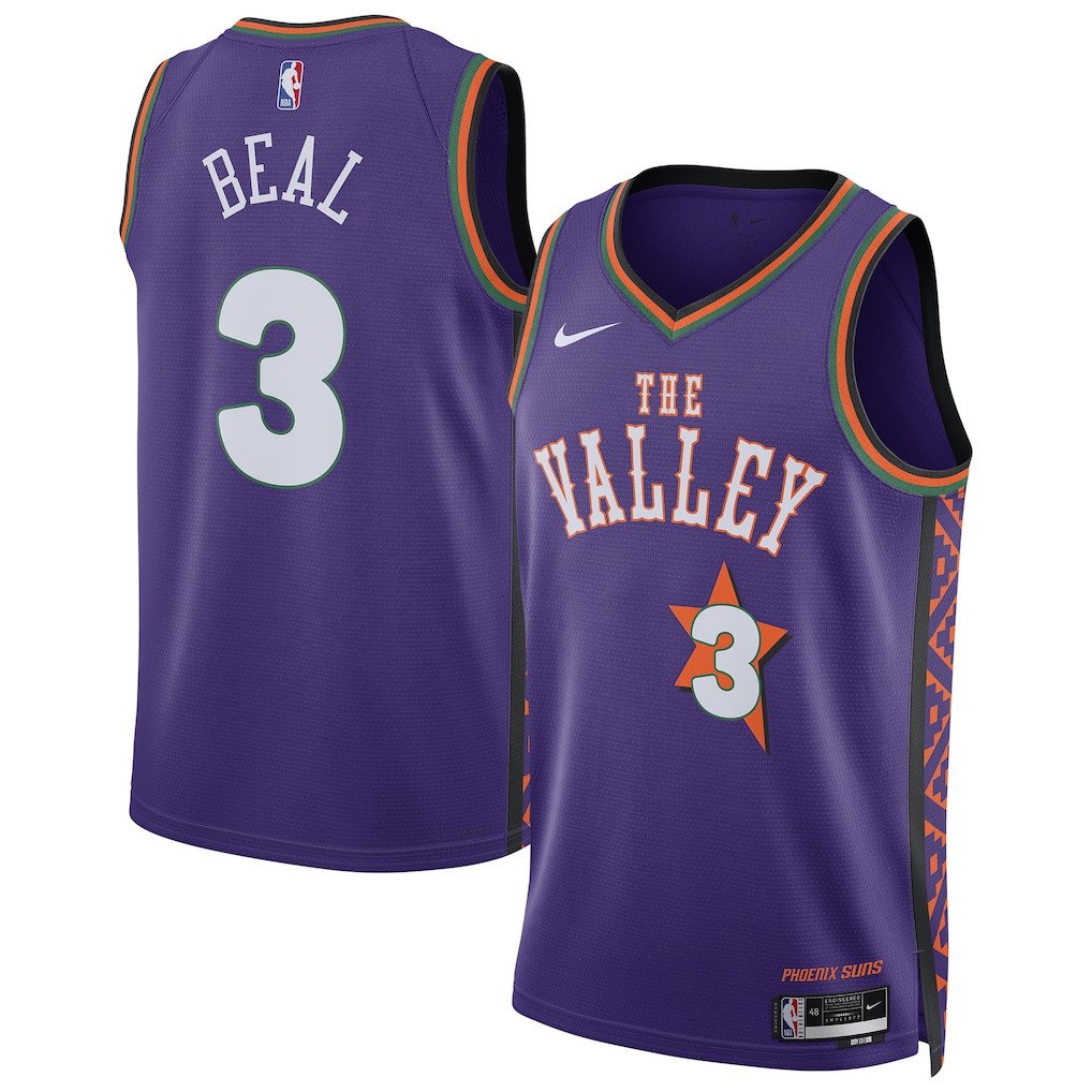 Bradley Beal 3 Phoenix Suns Unisex 2024/25 Swingman City Edition Purple Jersey