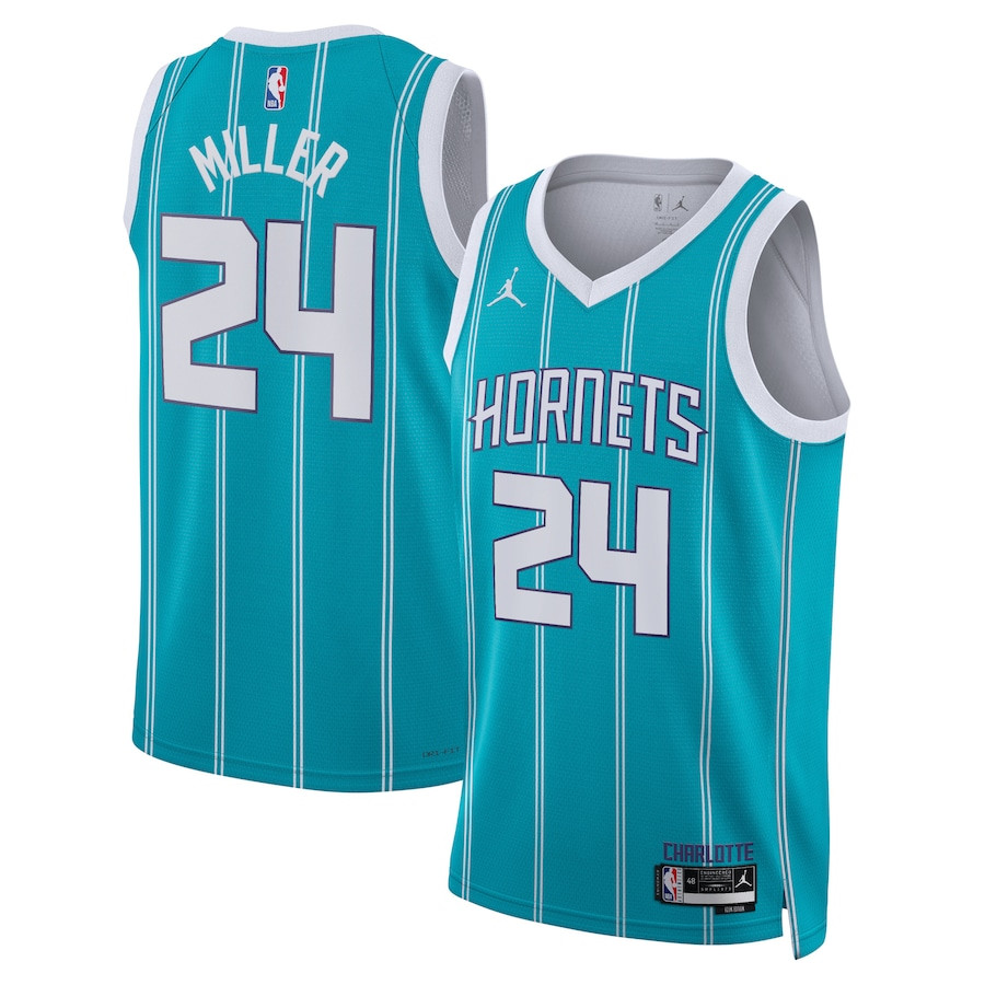 Brandon Miller #24 Charlotte Hornets Unisex Swingman Jersey Icon Edition Teal