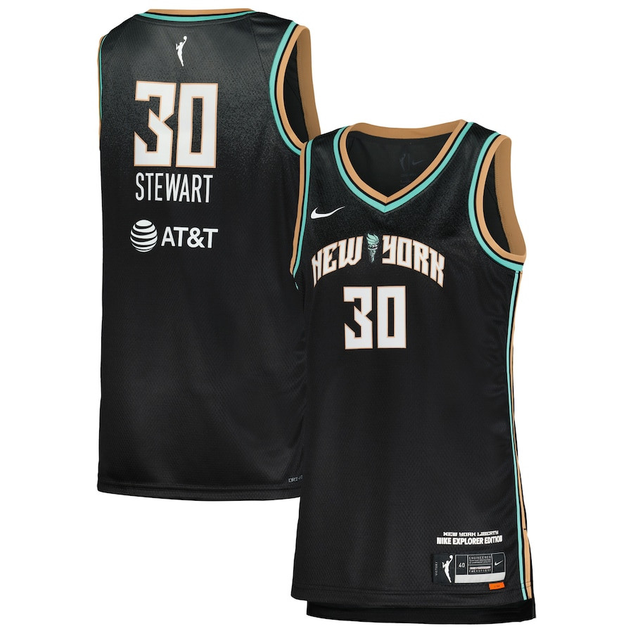Breanna Stewart 30 New York Liberty Explorer Edition Victory Jersey Black Multicolor