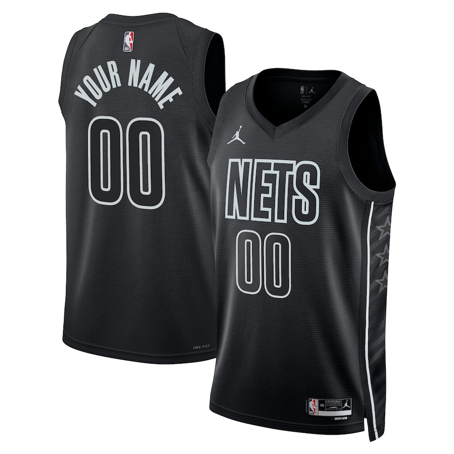 Brooklyn Nets 2023/24 Statement Swingman Custom Men Jersey Black