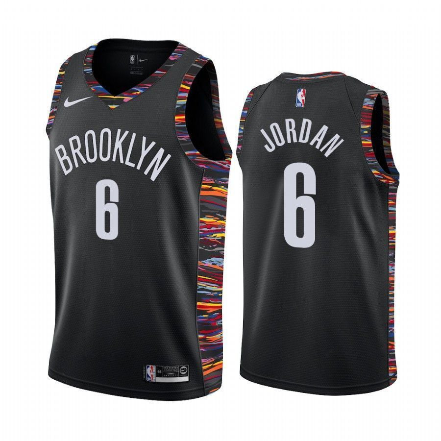 Brooklyn Nets DeAndre Jordan 6 City Men's Jersey - Multicolor Polyester