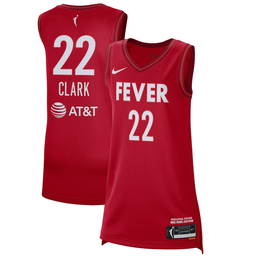 Caitlin Clark 22 Indiana Fever 2024 WNBA Draft Rebel Edition Victory Unisex Jersey Red