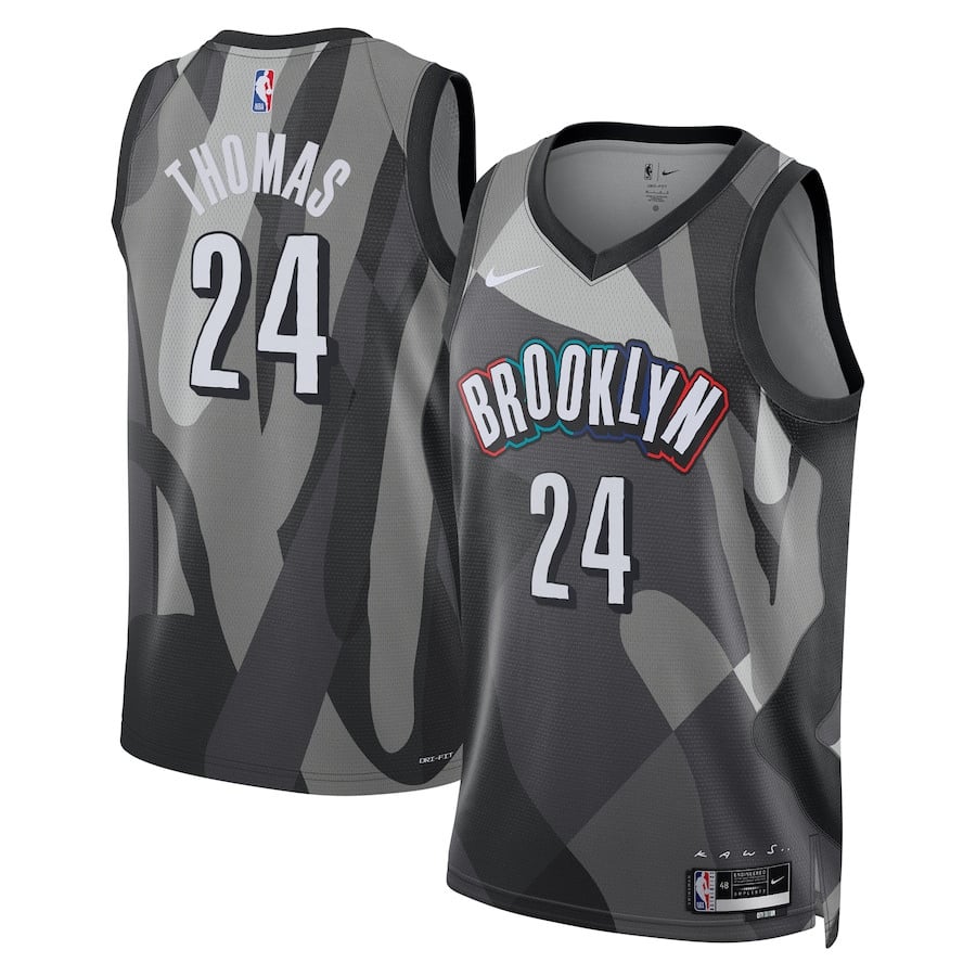 Cam Thomas 24 Brooklyn Nets Unisex 2024/25 Swingman City Edition Jersey Gray