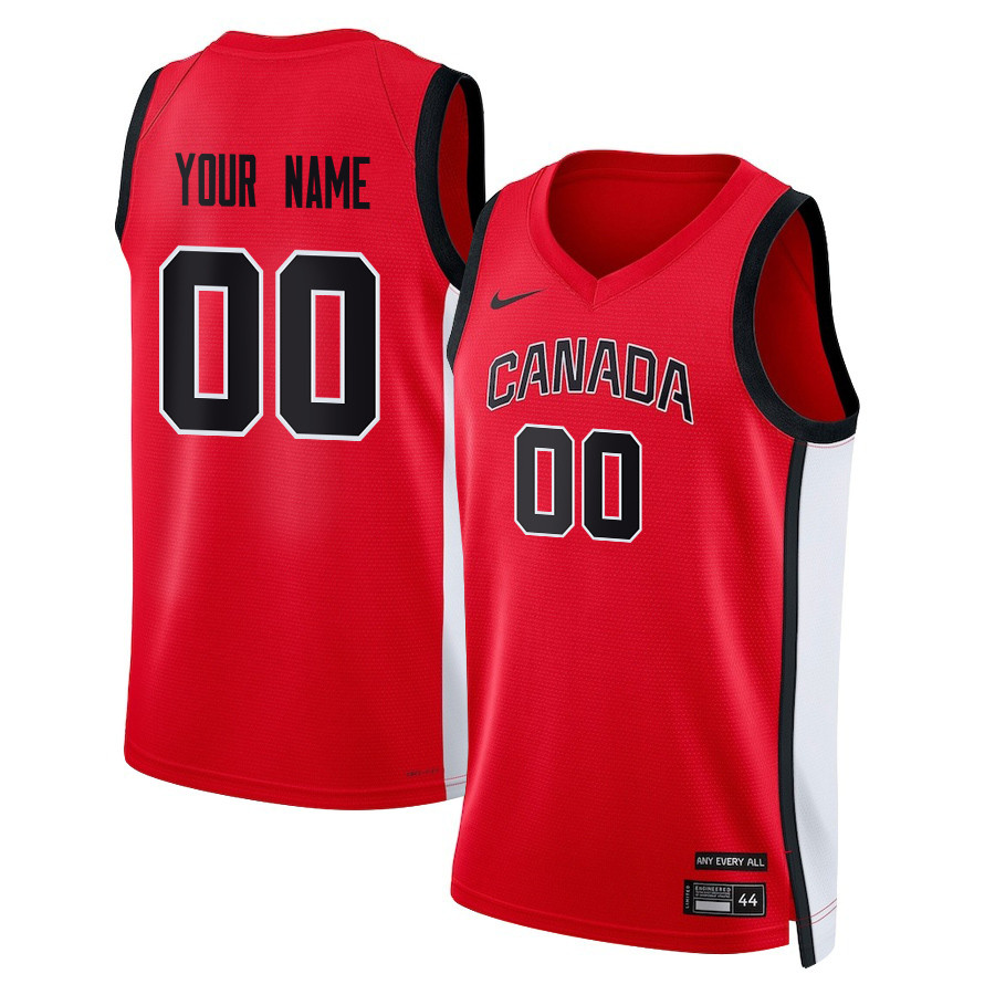 Canada Basketball Unisex 2024 Swingman Player Custom Jersey Red Multicolor