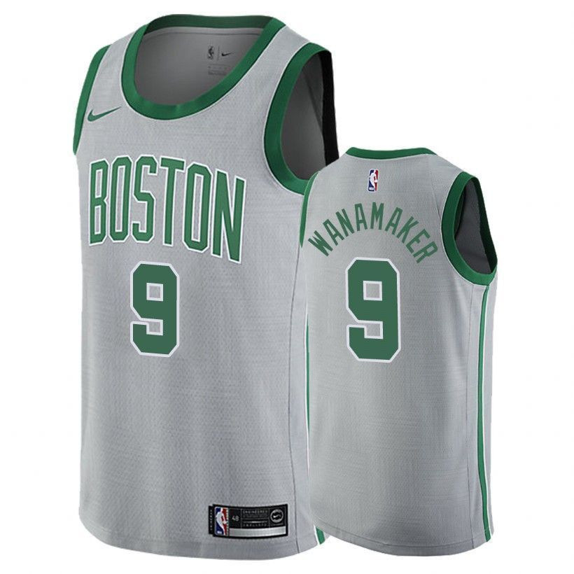 Celtics Bradley Wanamaker #9 City Gray NBA Jersey Unisex
