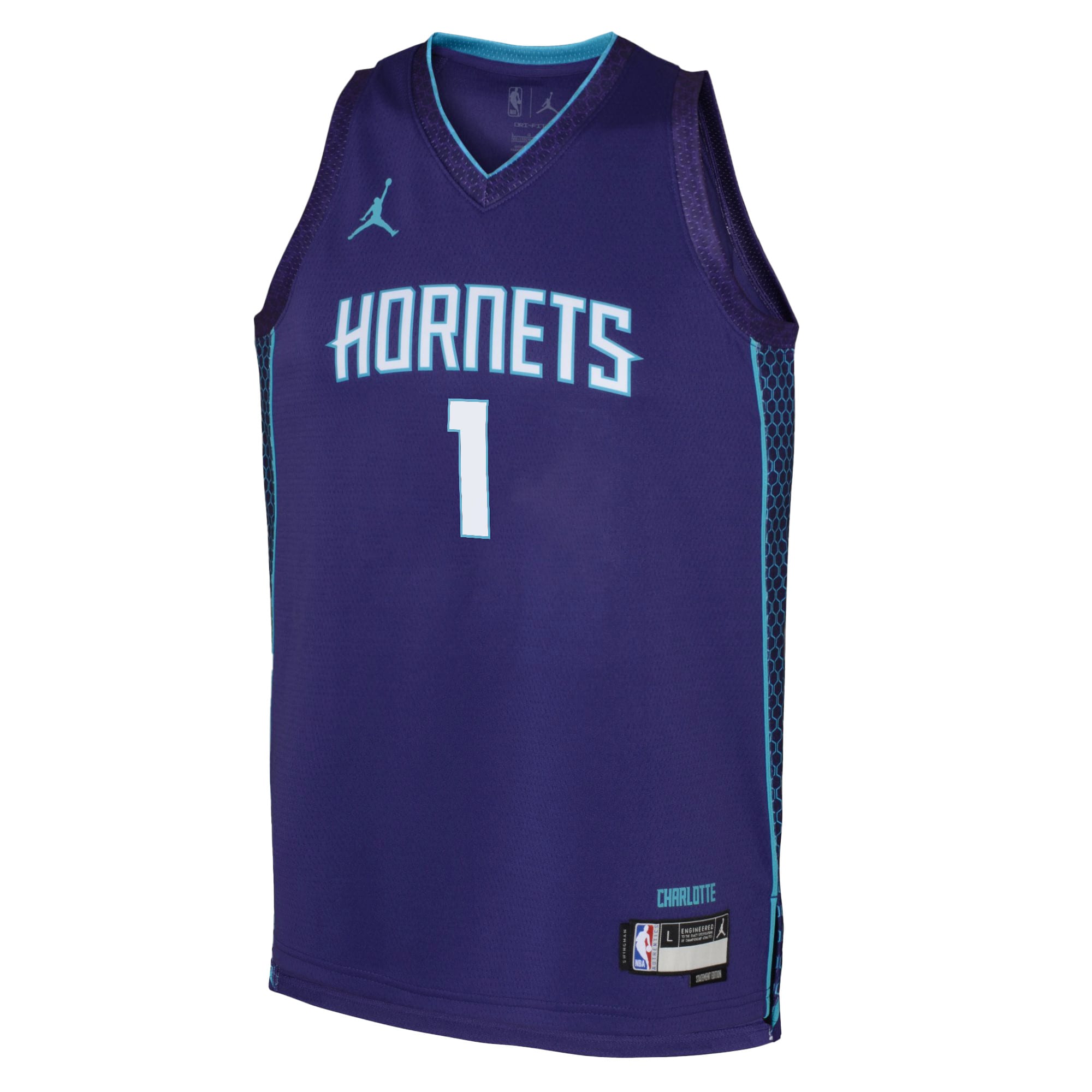 Charlotte Hornets Jordan Brand Statement Edition Swingman Jersey Purple LaMelo Ball Youth