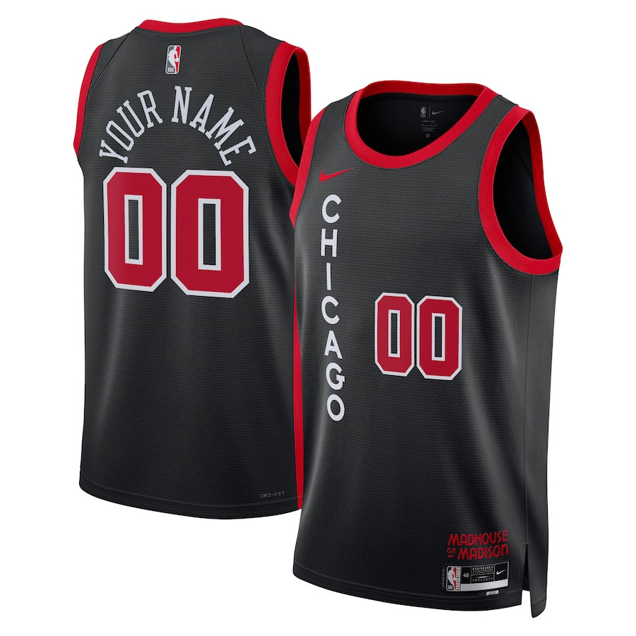 Chicago Bulls 2023/24 Swingman Jersey Customized City Edition Black Unisex