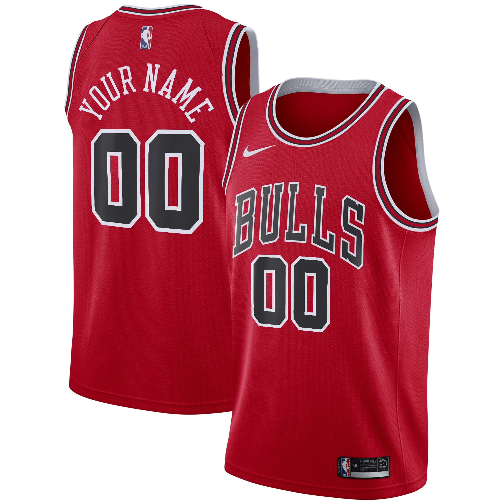 Chicago Bulls Icon Swingman Custom Youth Jersey - Multicolor Unisex S-3XL