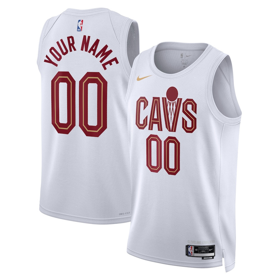 Cleveland Cavaliers 2023/24 Association Swingman Custom Men Jersey White