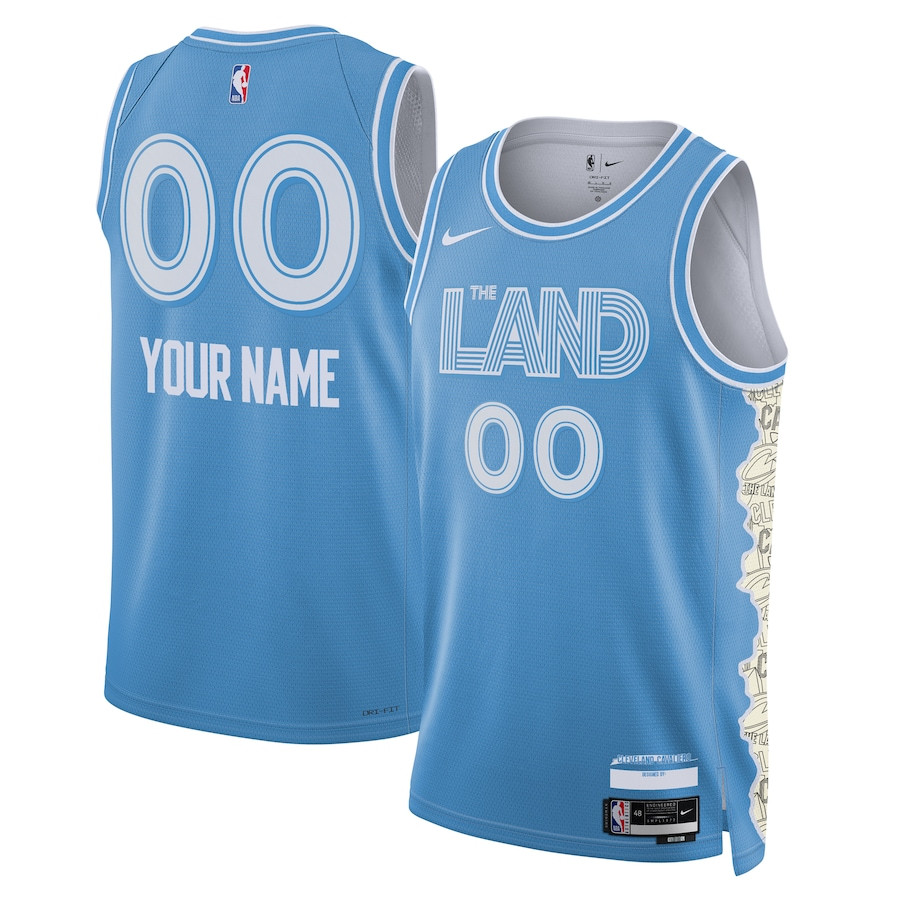 Cleveland Cavaliers Unisex 2024/25 Custom Swingman Jersey City Edition Light Blue