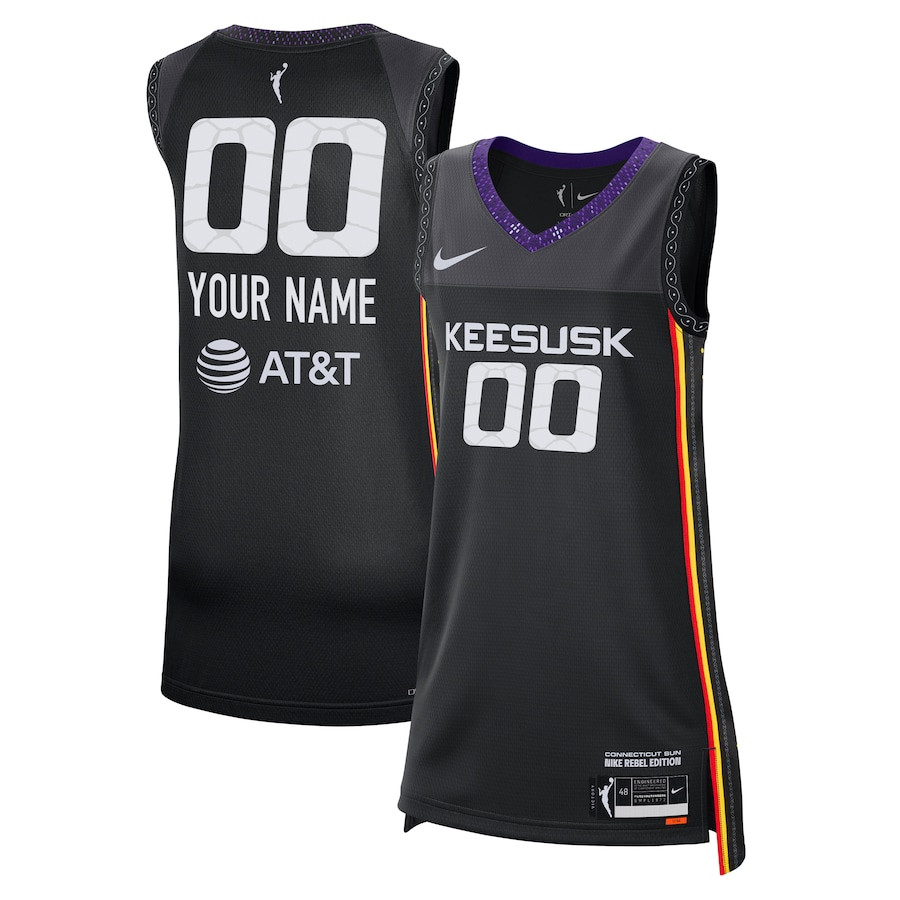 Connecticut Sun Unisex 2024 Rebel Edition Custom Jersey Black Multicolor