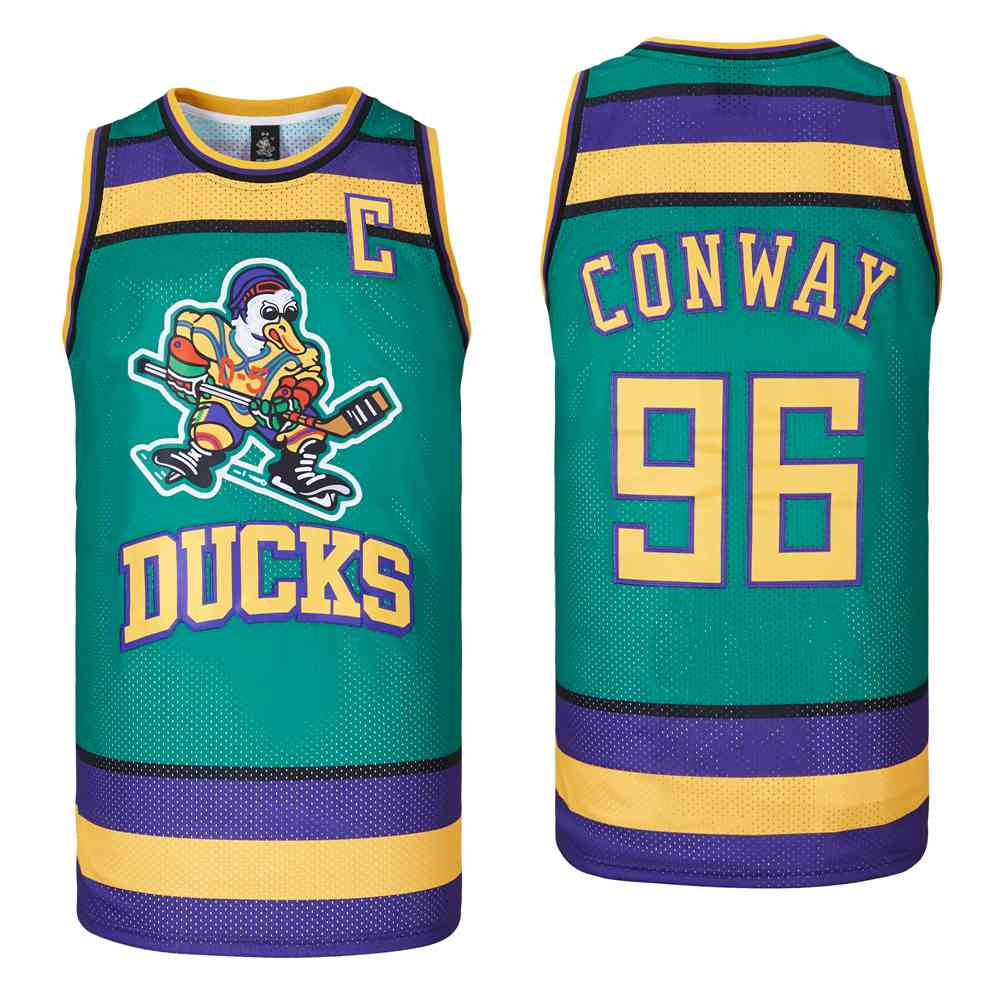 Conway 96 Mighty Ducks Swingman Jersey - Green Unisex Adult