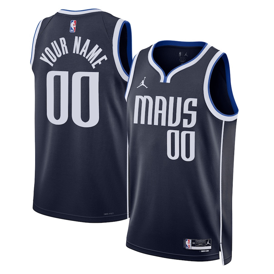 Dallas Mavericks 2023/24 Statement Swingman Custom Men Jersey Navy