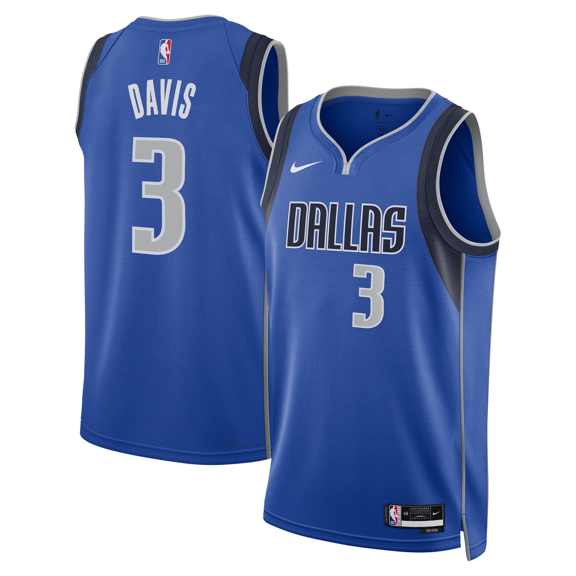 Dallas Mavericks Icon Swingman Custom Jersey Unisex Multicolor - Sizes S-3XL
