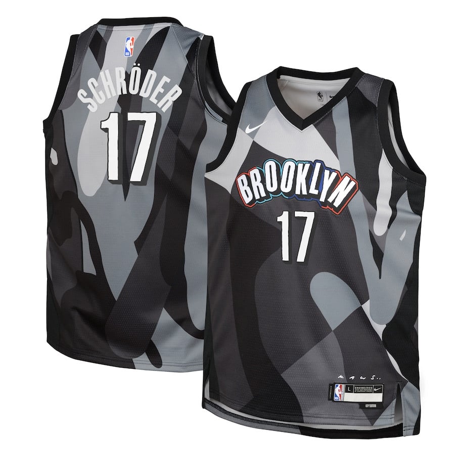 Dennis Schroder 17 Brooklyn Nets 2024/25 Youth Swingman City Edition Jersey Gray