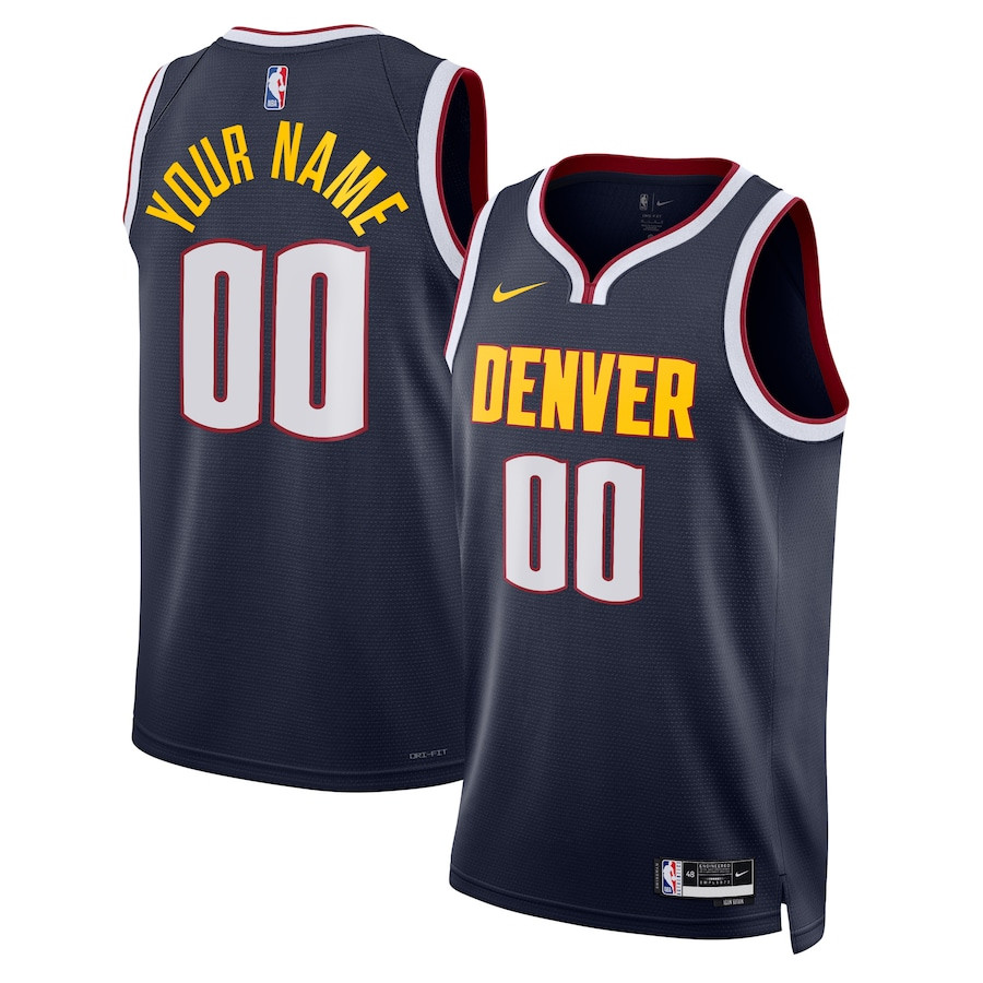 Denver Nuggets 2023/24 Icon Swingman Custom Men Jersey Navy