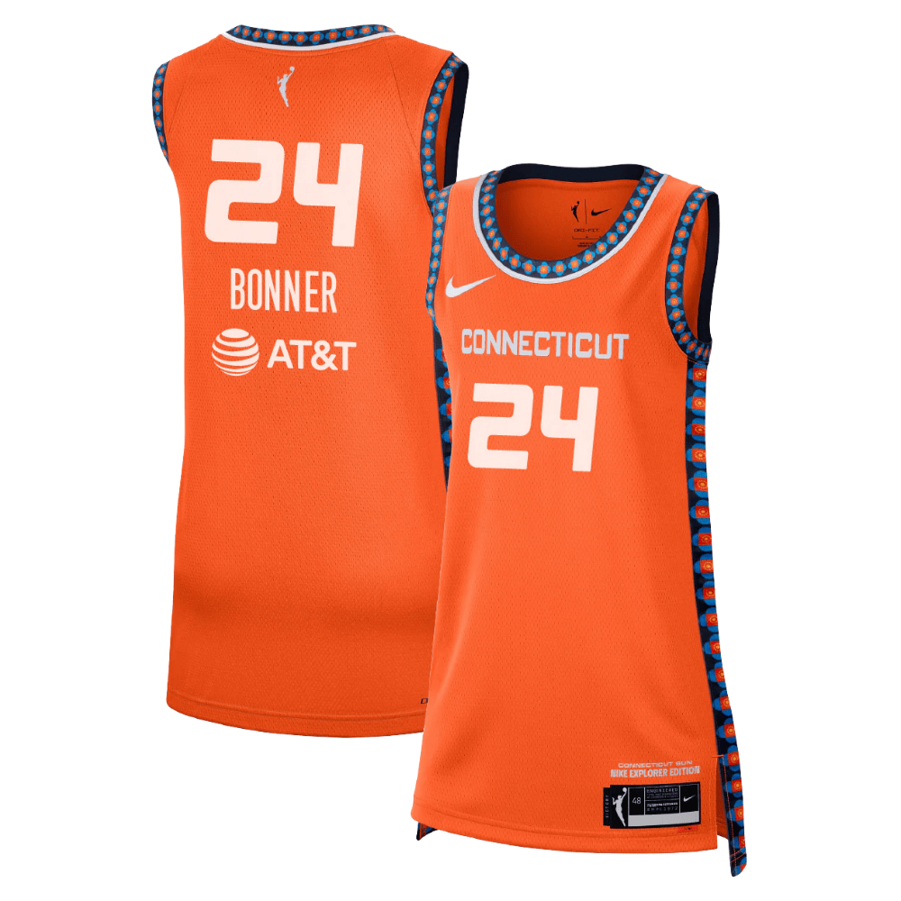 DeWanna Bonner Connecticut Sun 2024 Explorer Edition Victory Unisex Jersey Orange Multicolor