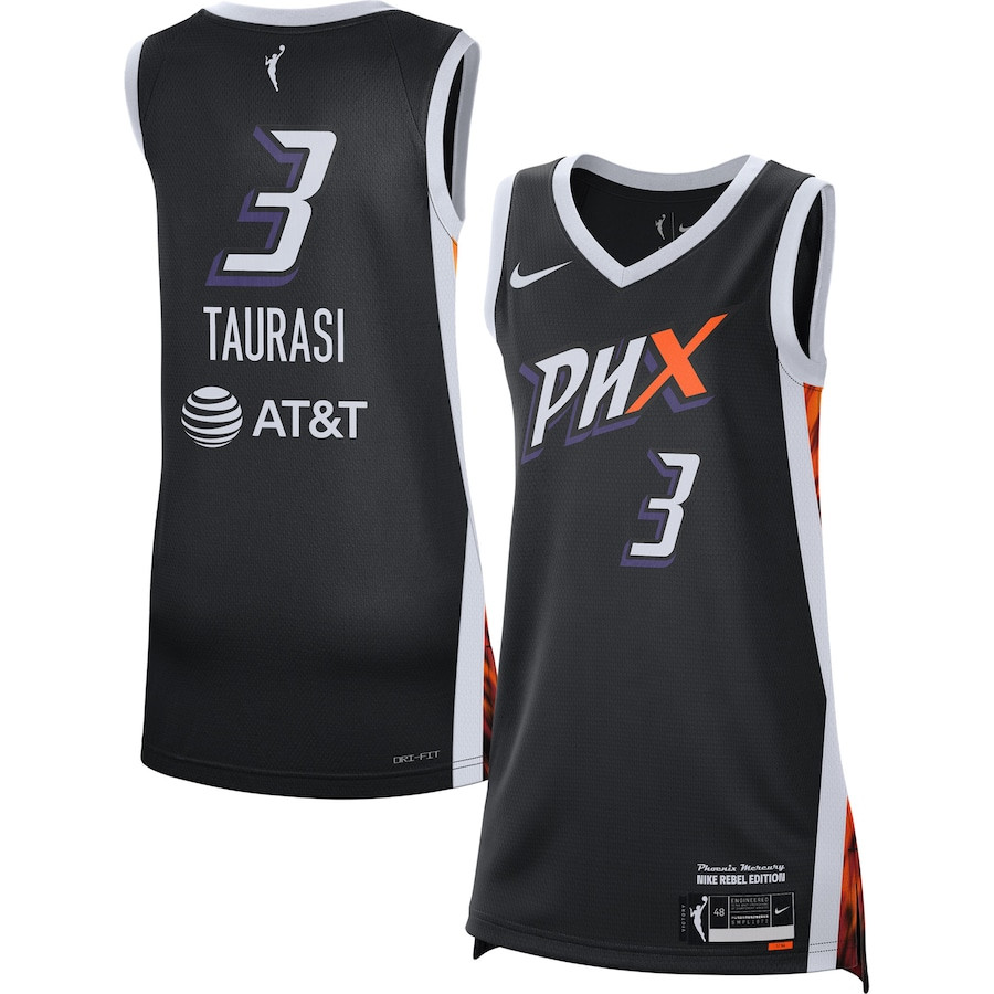 Diana Taurasi 3 Phoenix Mercury Rebel Edition Swingman Jersey Black Unisex