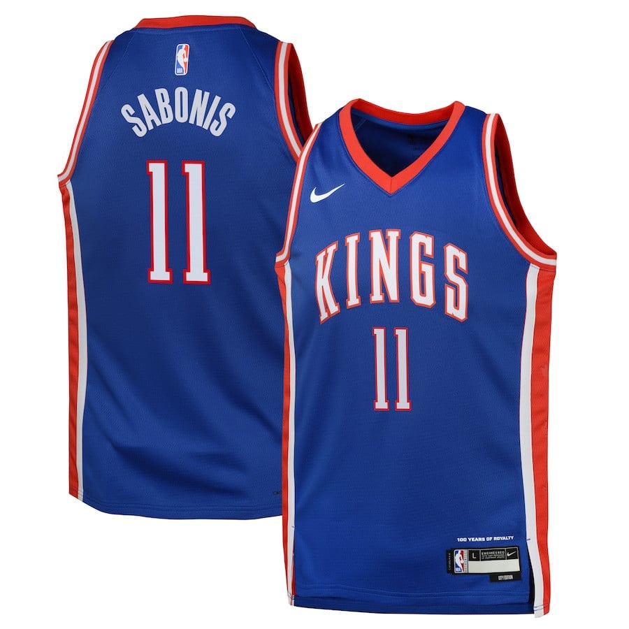 Domantas Sabonis 11 Sacramento Kings 2024/25 Youth Swingman City Edition Jersey Blue