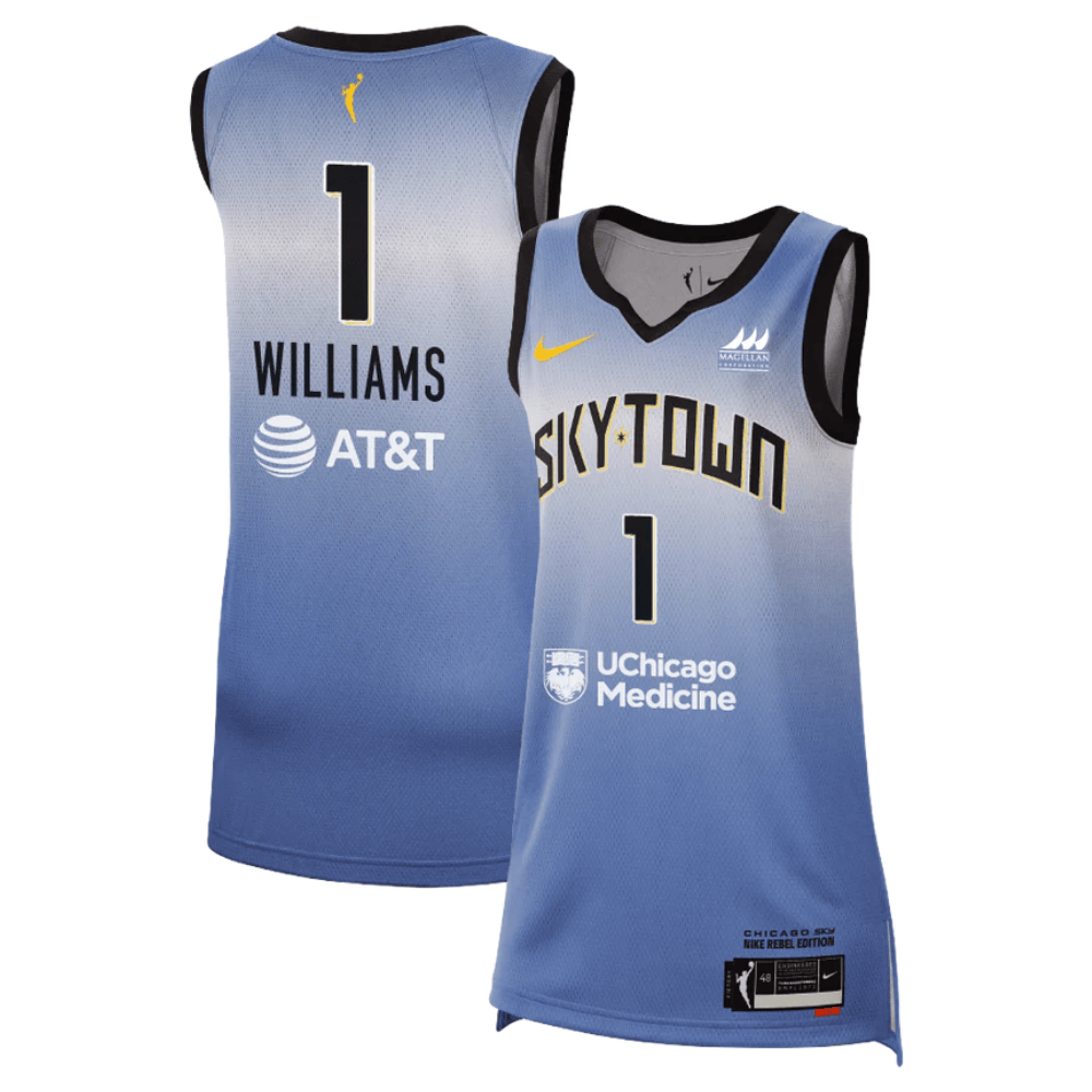 Elizabeth Williams Chicago Sky 2024 Rebel Edition Unisex Jersey Light Blue