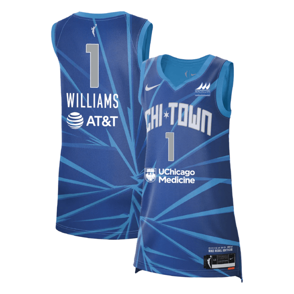 Elizabeth Williams Chicago Sky 2024 Rebel Edition Victory Unisex Jersey Sky Blue