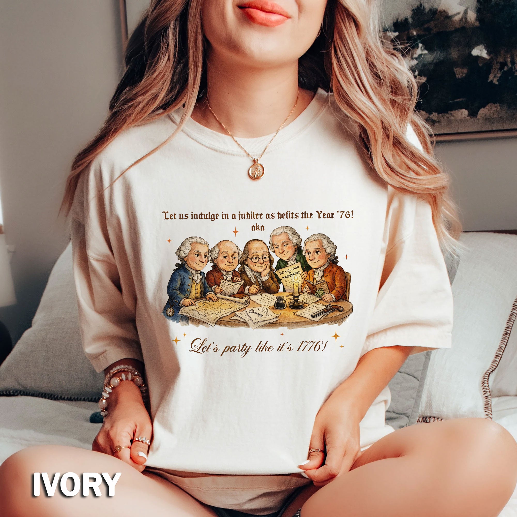 Funny Founding Fathers 1776 Vintage T-Shirt - Patriotic USA 250th Anniversary Tee