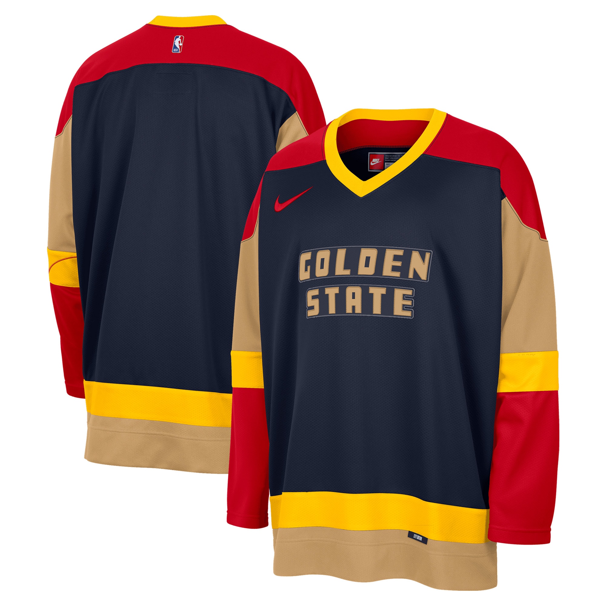 Golden State Warriors City Edition Hockey Jersey Mens Multicolor S-3XL