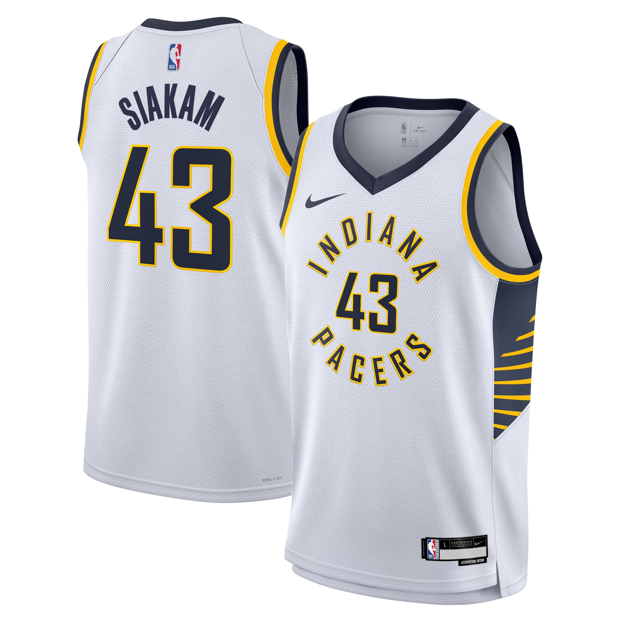 Indiana Pacers Association Edition Swingman Jersey White Pascal Siakam Youth