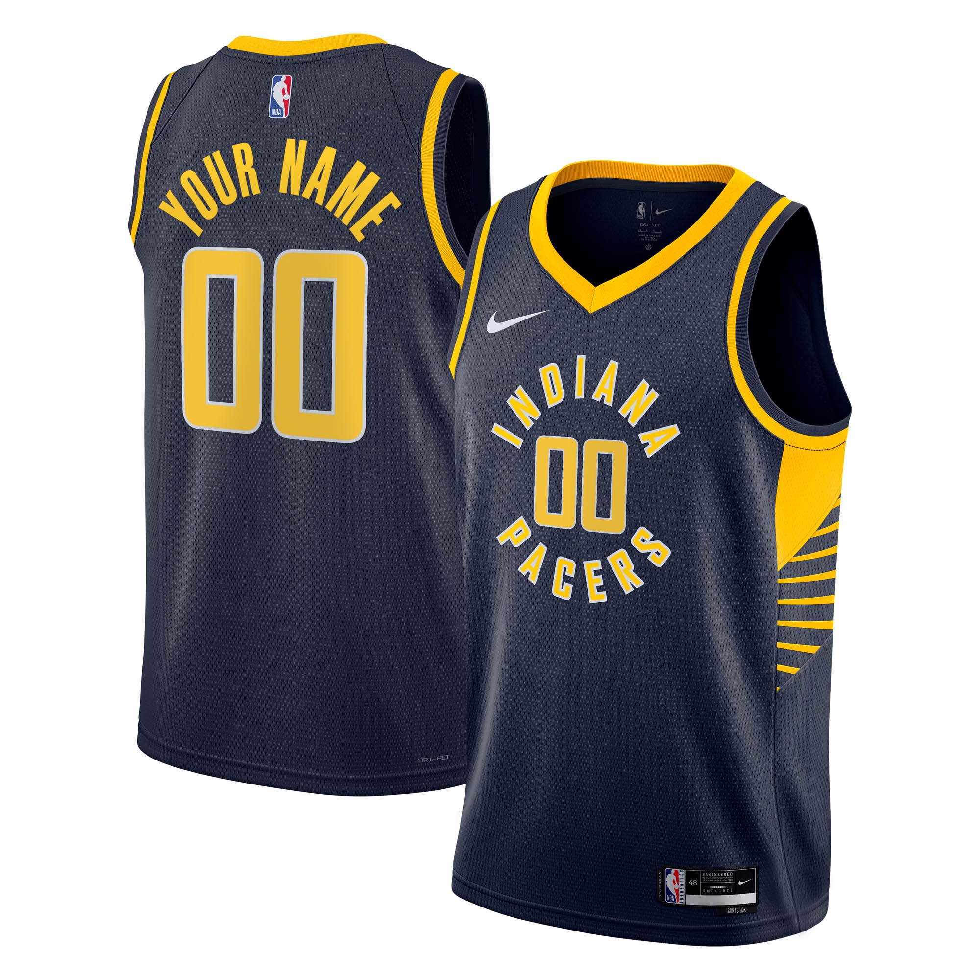 Indiana Pacers Icon Swingman Custom Jersey Youth Multicolor Sizes S-3XL