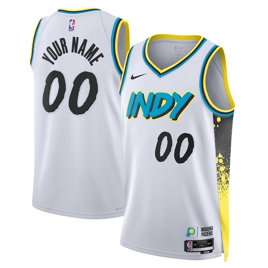 Indiana Pacers Unisex 2024/25 Custom Swingman Jersey City Edition White