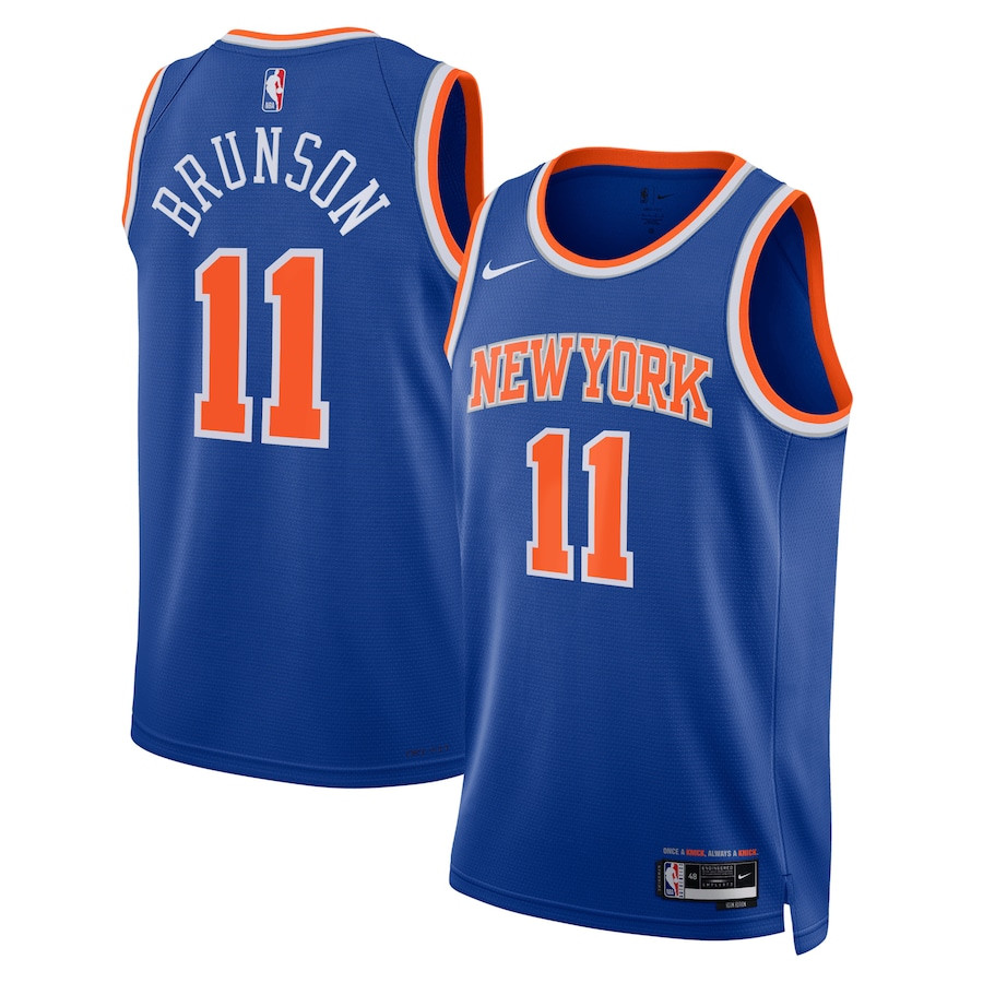 Jalen Brunson 11 New York Knicks Unisex Swingman Jersey Icon Edition Blue