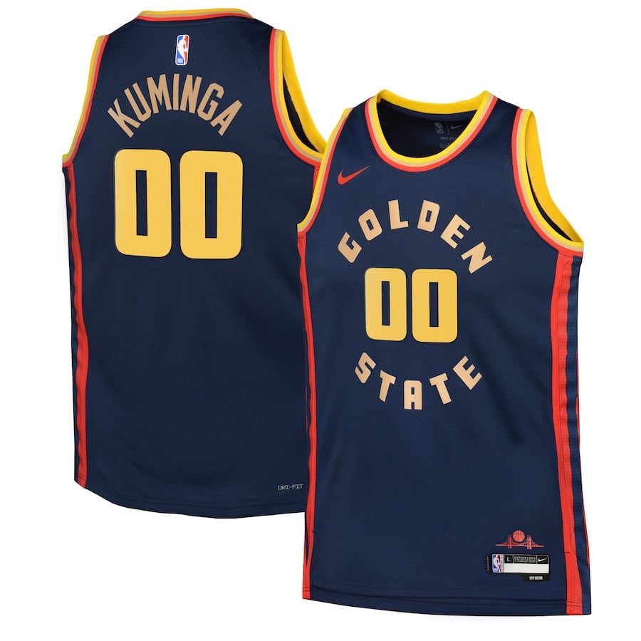 Jonathan Kuminga 00 Golden State Warriors Youth City Edition Navy Swingman Jersey