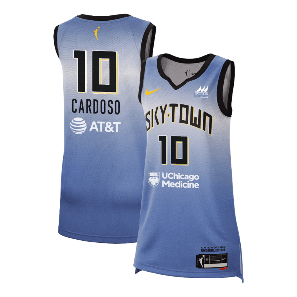 Kamilla Cardoso 10 Chicago Sky 2024 Rebel Edition Unisex Jersey Light Blue