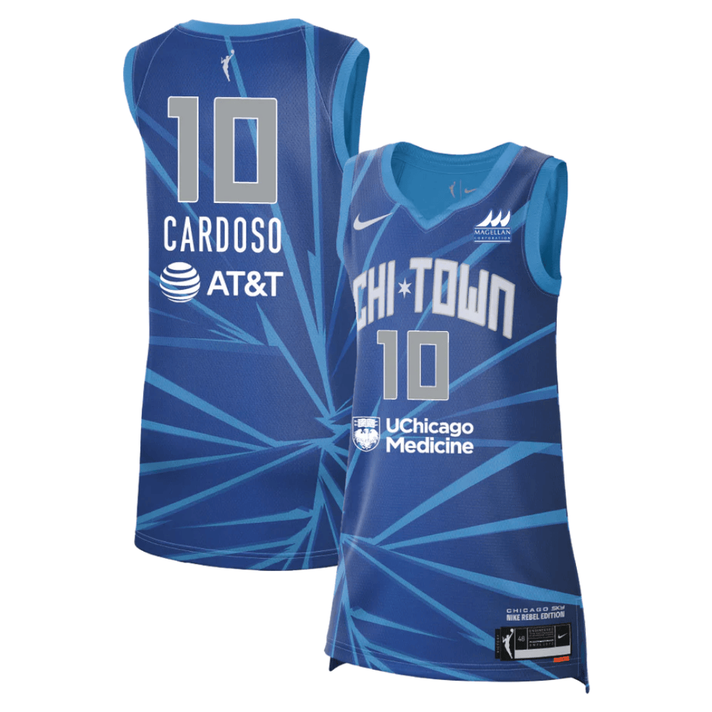Kamilla Cardoso 10 Chicago Sky 2024 Rebel Edition Victory Jersey Unisex Sky Blue