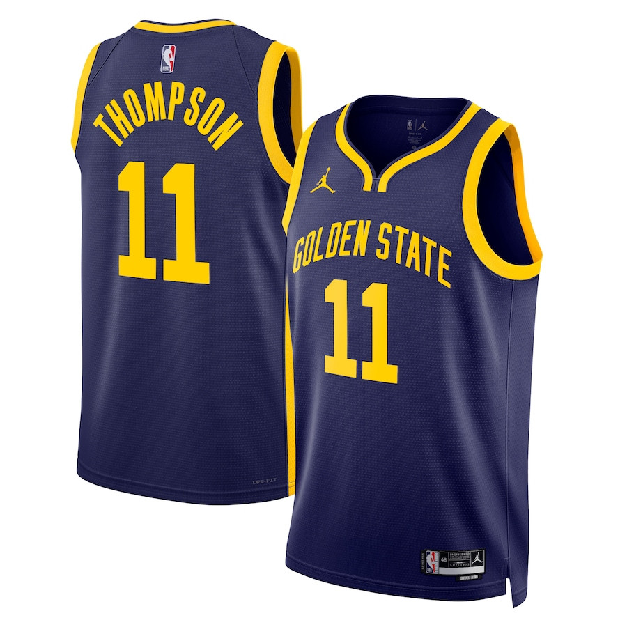 Klay Thompson 11 Golden State Warriors Unisex Swingman Jersey Statement Edition Navy
