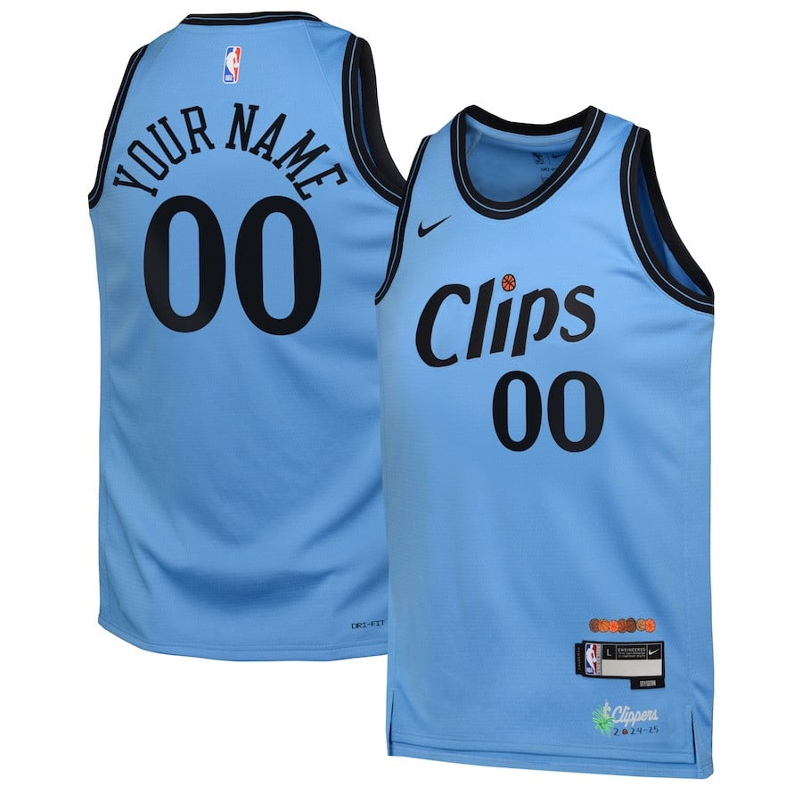 LA Clippers 2024/25 Swingman Custom Youth Jersey City Edition Light Blue