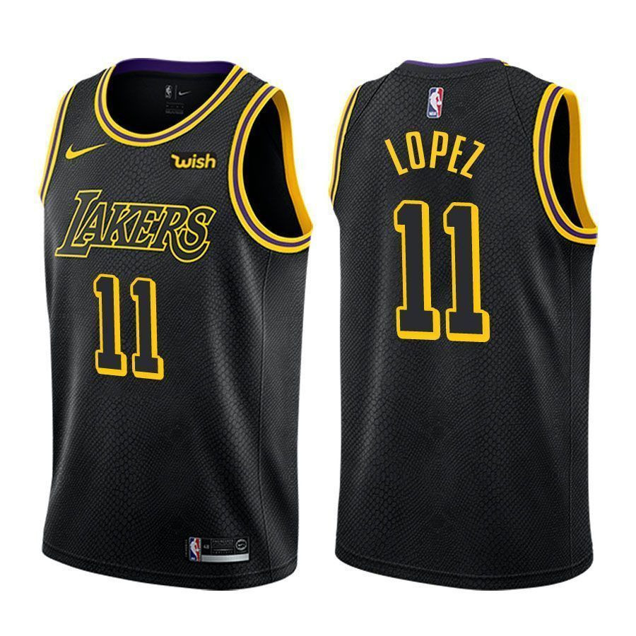 Lakers Brook Lopez #11 City Edition Black Jersey - Men's