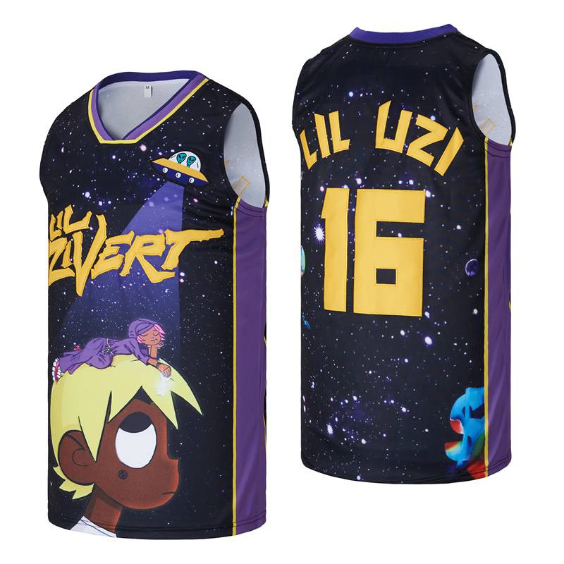 Lil Uzi Vert 16 Galaxy Black Swingman Jersey Unisex Multicolor