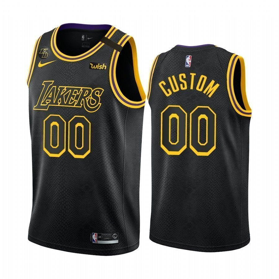 Los Angeles Lakers Custom 00 Black Mamba Inspired City Jersey Unisex Multicolor