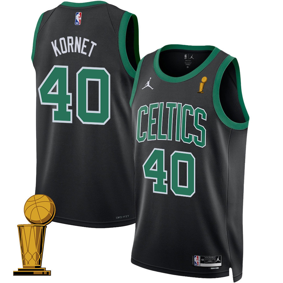 Luke Kornet 40 Boston Celtics 2024 Finals Champions Swingman Jersey Statement Edition Black