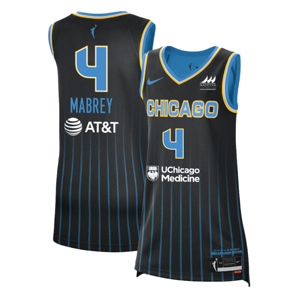 Marina Mabrey Chicago Sky Unisex Explorer Edition Victory Jersey Black Multicolor S-3XL