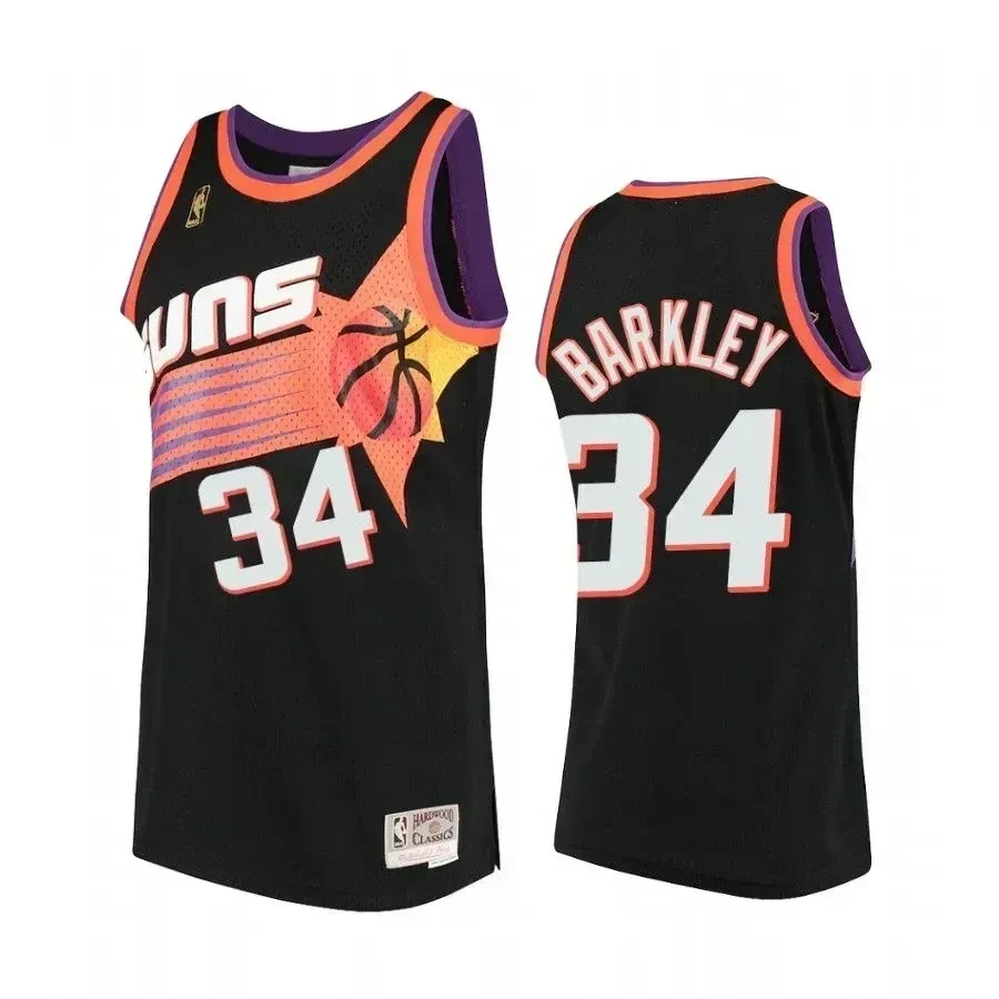 Men's Charles Barkley 34 Phoenix Suns Hardwood Classics Jersey Black