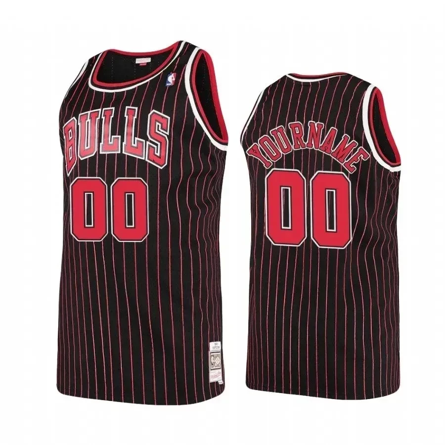 Men's Chicago Bulls Custom 00 Hardwood Classics Jersey - Multicolor Polyester S-3XL