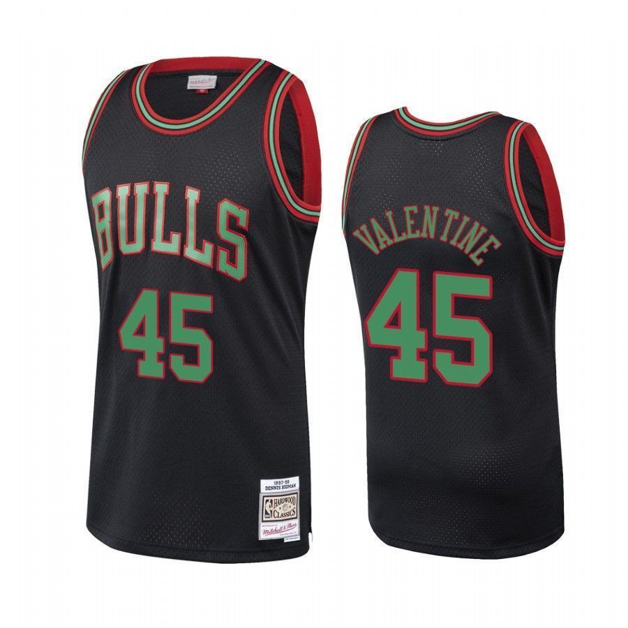Men's Chicago Bulls Denzel Valentine Black Collection Jersey - 100% Polyester