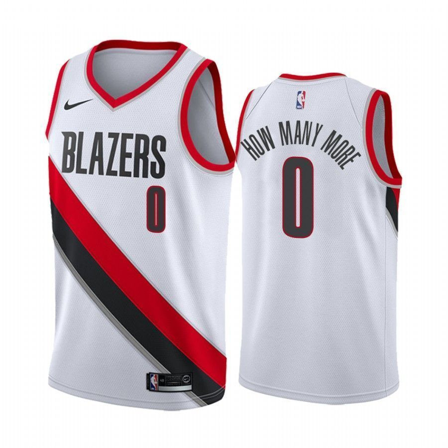 Men's Damian Lillard How Many More Blazers Association Jersey - Multicolor, Sizes S-3XL, 100% Polyester