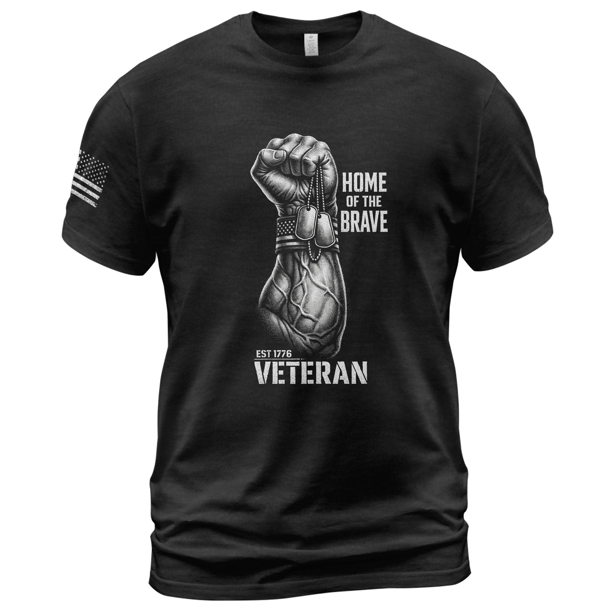 Men's Home of the Brave USA Freedom Patriotic T-Shirt 1776-2026 250th Anniversary Veteran Gift
