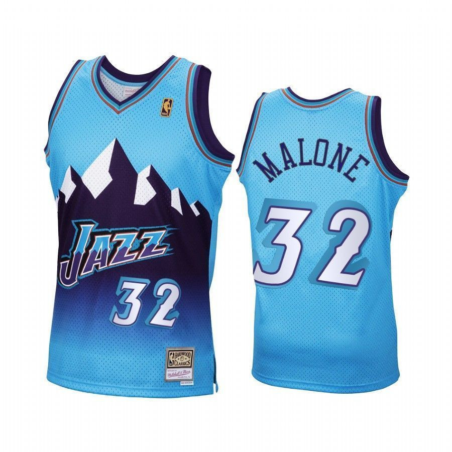 Men's Karl Malone Utah Jazz Blue Hardwood Classics Jersey - Reload