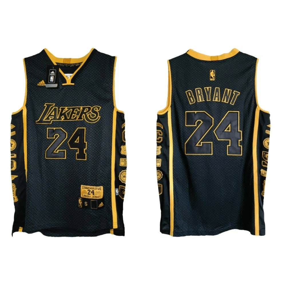 Men's LA Lakers Kobe Bryant 24 Black Mamba24 Collection Jersey Multicolor S-3XL