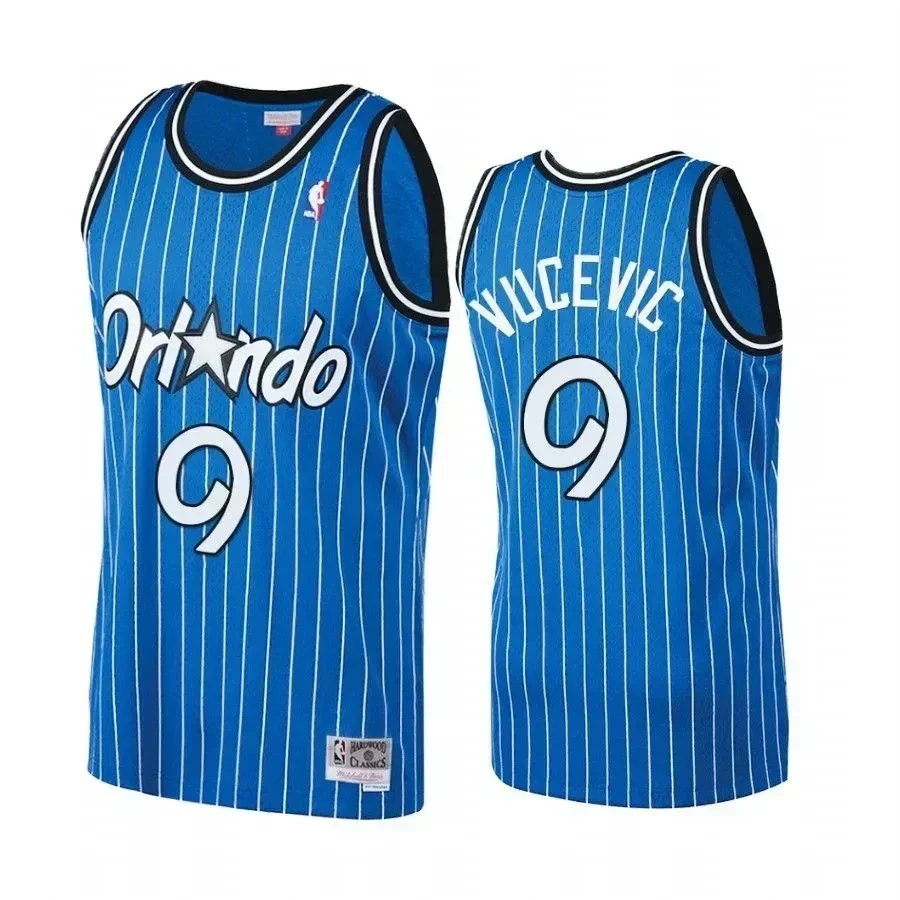 Men's Nikola Vucevic 9 Orlando Magic Royal Hardwood Classics Jersey